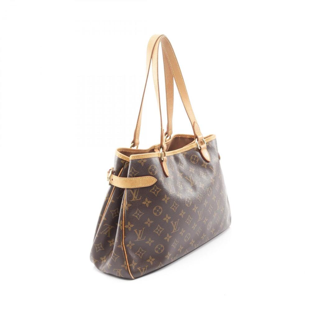 Louis Vuitton Horizontal Brown Canvas Leather Bag Shoulder Monogram Batignolles